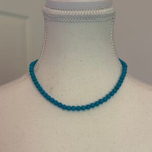 Elegant Blue Beaded Necklace